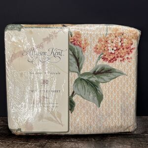 Vintage 1995 Allyson Kent Twin Fitted Sheet 180 Thread Count Chatham Floral NEW